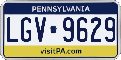 PA license plate LGV9629