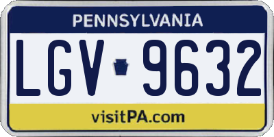 PA license plate LGV9632