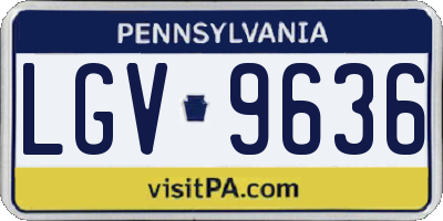 PA license plate LGV9636