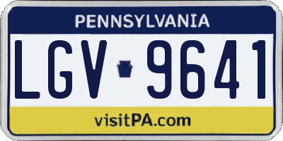 PA license plate LGV9641