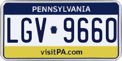 PA license plate LGV9660
