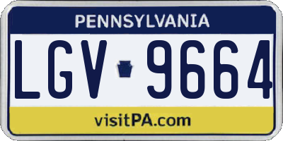 PA license plate LGV9664
