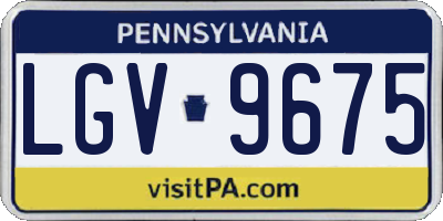 PA license plate LGV9675