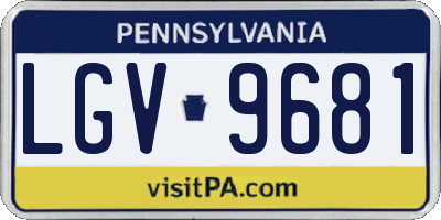 PA license plate LGV9681