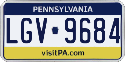 PA license plate LGV9684