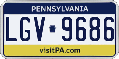 PA license plate LGV9686