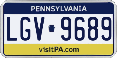 PA license plate LGV9689