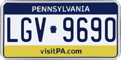 PA license plate LGV9690