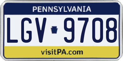 PA license plate LGV9708