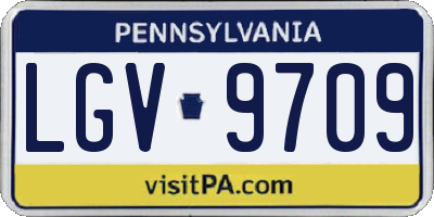 PA license plate LGV9709