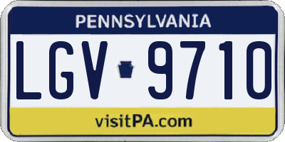 PA license plate LGV9710