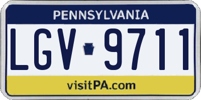 PA license plate LGV9711