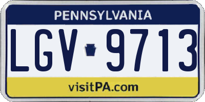 PA license plate LGV9713