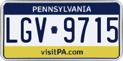 PA license plate LGV9715