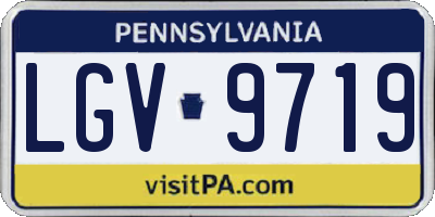 PA license plate LGV9719
