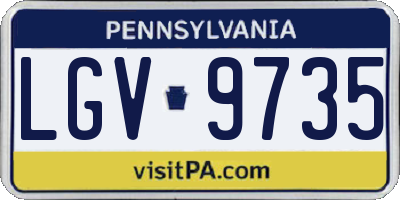 PA license plate LGV9735