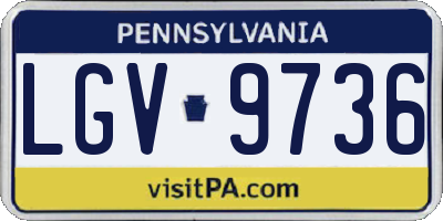 PA license plate LGV9736