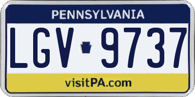 PA license plate LGV9737