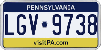 PA license plate LGV9738