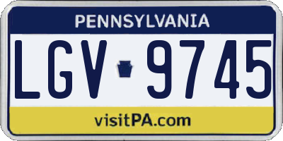 PA license plate LGV9745