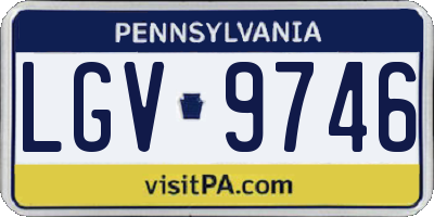 PA license plate LGV9746