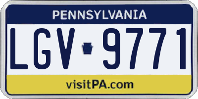 PA license plate LGV9771