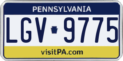 PA license plate LGV9775