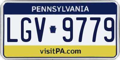 PA license plate LGV9779
