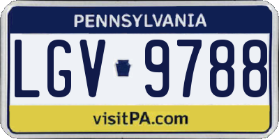 PA license plate LGV9788