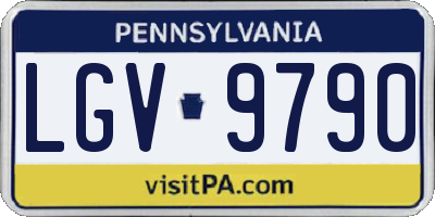 PA license plate LGV9790