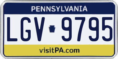 PA license plate LGV9795