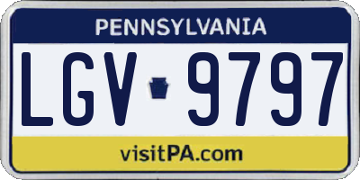 PA license plate LGV9797