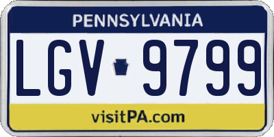PA license plate LGV9799