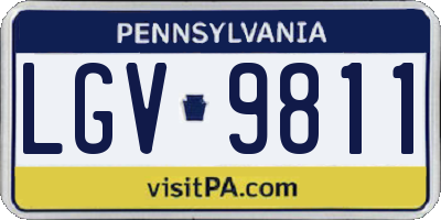 PA license plate LGV9811
