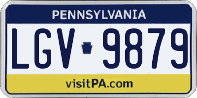 PA license plate LGV9879