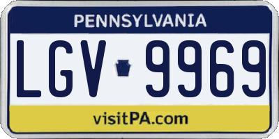 PA license plate LGV9969