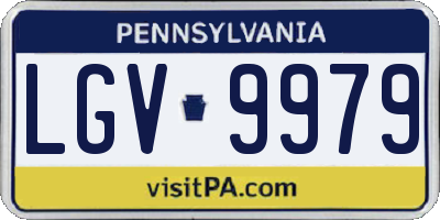 PA license plate LGV9979