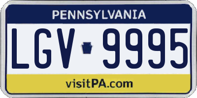 PA license plate LGV9995