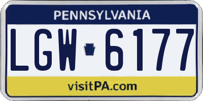 PA license plate LGW6177