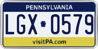 PA license plate LGX0579