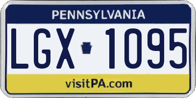 PA license plate LGX1095