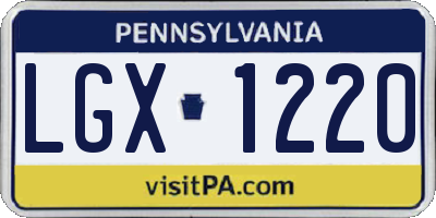 PA license plate LGX1220