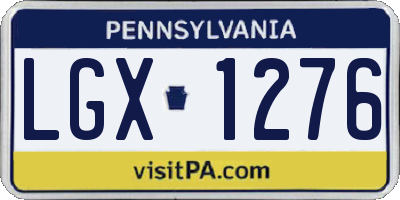 PA license plate LGX1276