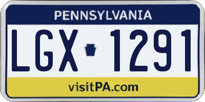 PA license plate LGX1291