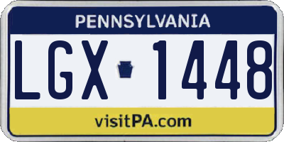 PA license plate LGX1448