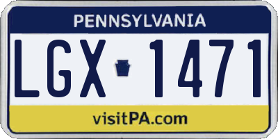 PA license plate LGX1471