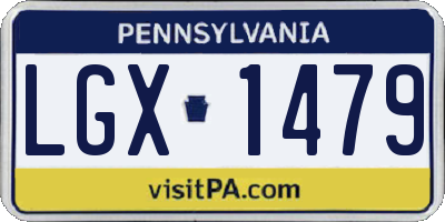 PA license plate LGX1479
