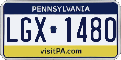 PA license plate LGX1480