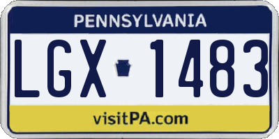 PA license plate LGX1483