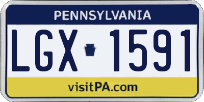 PA license plate LGX1591